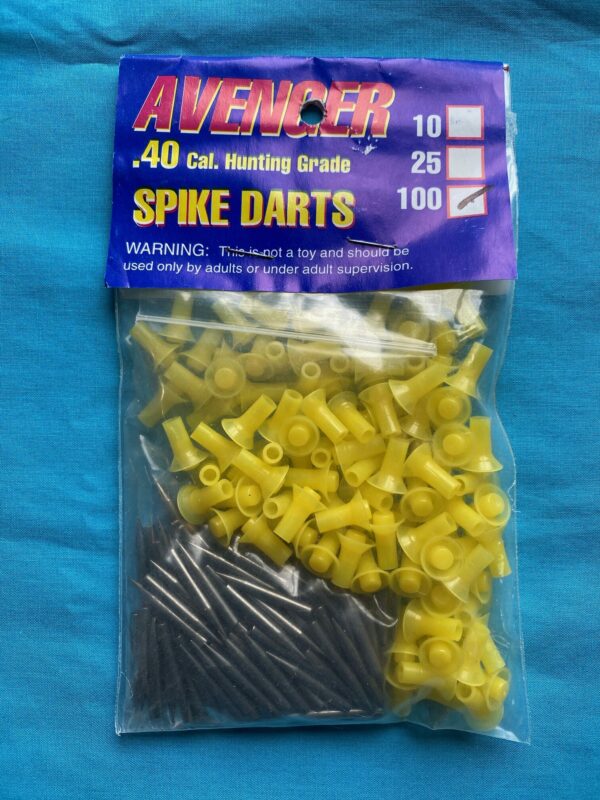 100 pack - .40 cal Spike Blowgun Hunting Darts - Yellow