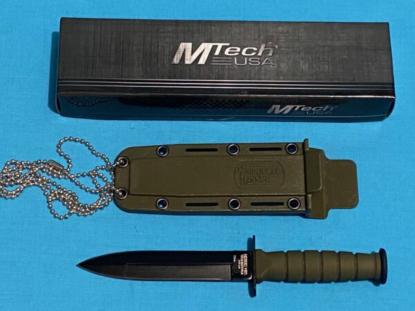 Double Edged Neck Knife - OD Green - Image 6