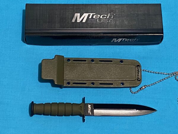 Double Edged Neck Knife - OD Green - Image 7